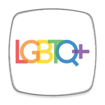 Pride Month - LGBTQ+ - Square fridge magnet - white - Front