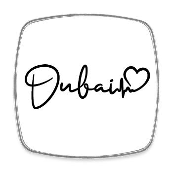 Dubai Heartbeat - Square fridge magnet - white - Front