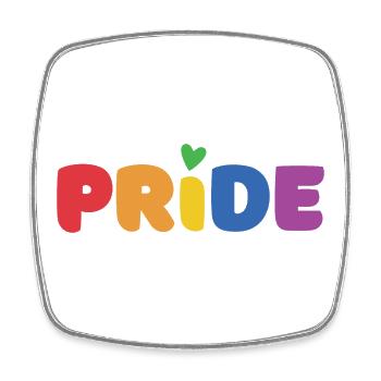 LGBTQ+ Pride-Monat - Viereckiger Kühlschrankmagnet - Weiß - Vorne
