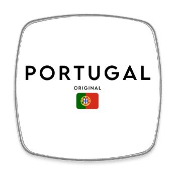 Drapeau du Portugal, fierté portugaise - Magnet carré - blanc - Devant