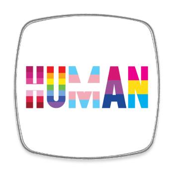 Pride Month LGBT - We Are All Human - Square fridge magnet - white - Front