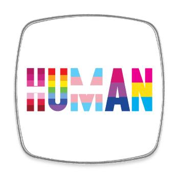 Pride Month LGBT - We Are All Human - Square fridge magnet - white - Front