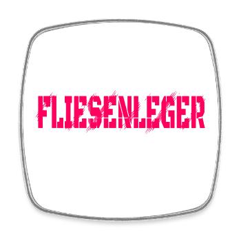 Fliesenleger Design - Viereckiger Kühlschrankmagnet - Weiß - Vorne