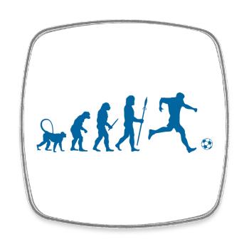 Evolution of a Soccer Player - Square fridge magnet - white - Front
