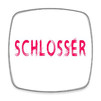 Schlosser Handwerker Design - Viereckiger Kühlschrankmagnet - Weiß - Vorne