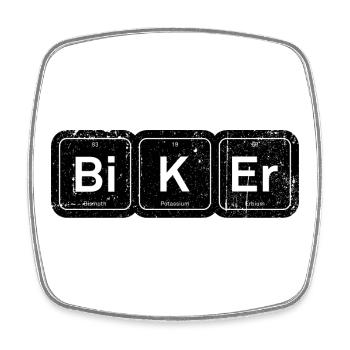Biker-Elemente: Periodischer Tee - Viereckiger Kühlschrankmagnet - Weiß - Vorne