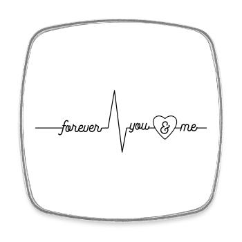 love forever - Viereckiger Kühlschrankmagnet - Weiß - Vorne