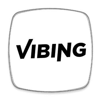 Vibing - Square fridge magnet - white - Front
