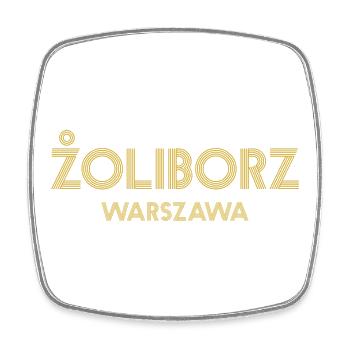 ZOLIBORZ Warszawa Warsaw Warschau - Square fridge magnet - white - Front