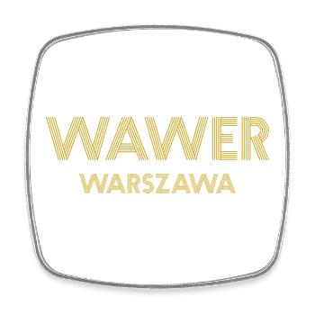 WAWER Warszawa Warsaw Warschau - Square fridge magnet - white - Front