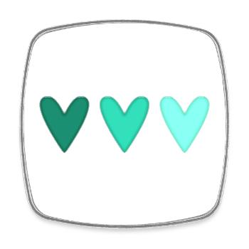 HERZ. HERZ. HEILIGER VALENTINSTAG. LIEBE. LIEBE. PAAR. - Viereckiger Kühlschrankmagnet - Weiß - Vorne