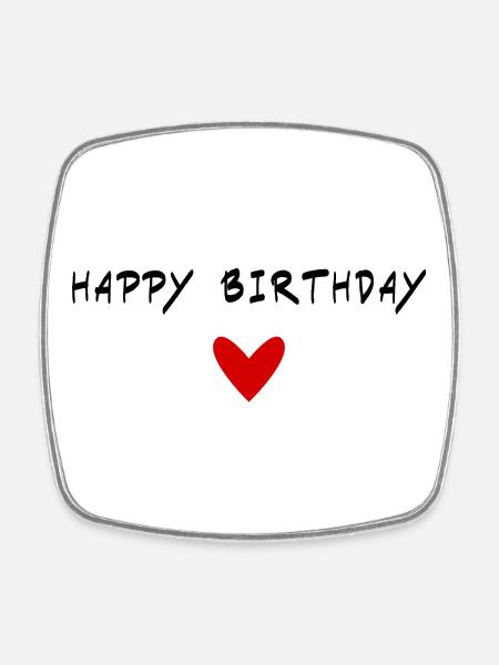 ALLES GUTE ZUM GEBURTSTAG. ALLES GUTE ZUM GEBURTSTAG. JAHRESTAG. - Viereckiger Kühlschrankmagnet - Weiß