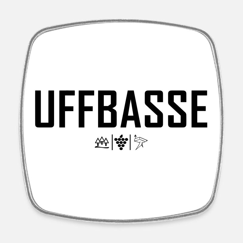 Uffbasse - Viereckiger Kühlschrankmagnet - Weiß