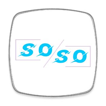 Soso - Square fridge magnet - white - Front