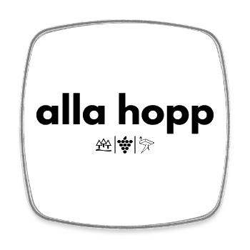 alla hopp - Viereckiger Kühlschrankmagnet - Weiß - Vorne