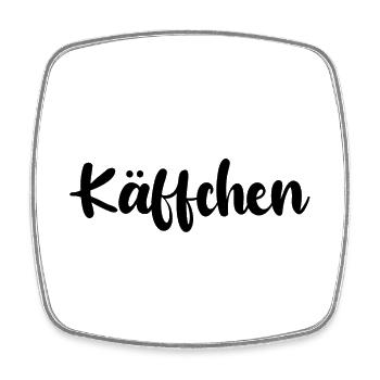 Käffchen - Viereckiger Kühlschrankmagnet - Weiß - Vorne
