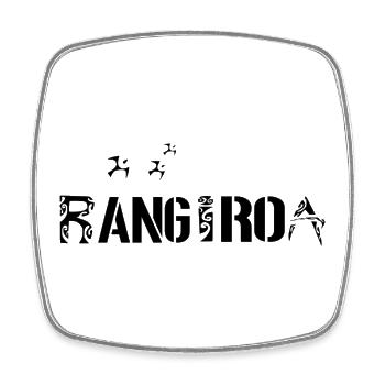 RANGIROA (Noir) - Magnet carré - blanc - Devant
