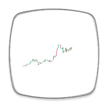 Pulse Chart Heartbeat Finance - Square fridge magnet - white - Front