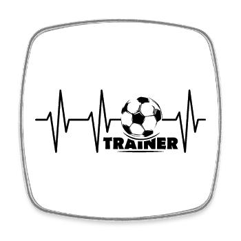 Trainer Puls Herzschlag Symbol Fußball Ball Team - Viereckiger Kühlschrankmagnet - Weiß - Vorne