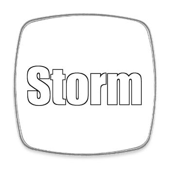 Sturm - (Name des Menschen) - Viereckiger Kühlschrankmagnet - Weiß - Vorne