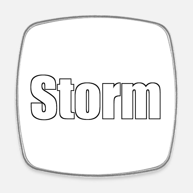 Sturm - (Name des Menschen) - Viereckiger Kühlschrankmagnet - Weiß