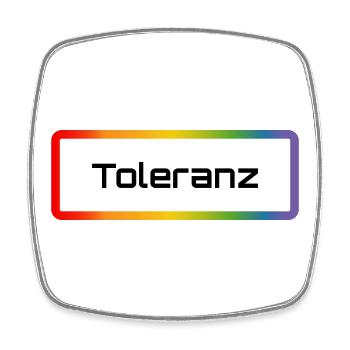 Regenbogen Toleranz - Viereckiger Kühlschrankmagnet - Weiß - Vorne