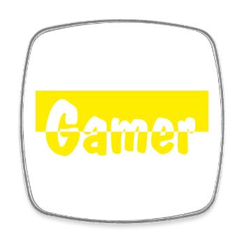 Gamer - Viereckiger Kühlschrankmagnet - Weiß - Vorne
