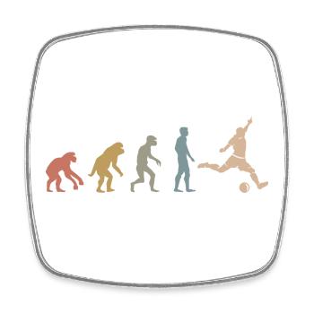 Retro Football Evolution Funny Designs Team Fan - Square fridge magnet - white - Front