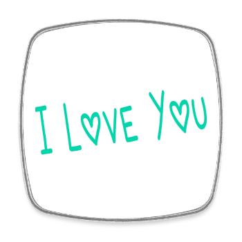VALENTINSTAG. Junggesellinnenabschied. ICH LIEBE DICH. ICH LIEBE DICH. LIEBE - Viereckiger Kühlschrankmagnet - Weiß - Vorne