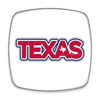Texas Pride Logo de typographie en détresse - Magnet carré - blanc - Devant