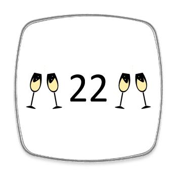 22nd Birthday 22 Years Anniversary 22 Years Number 22 - Square fridge magnet - white - Front