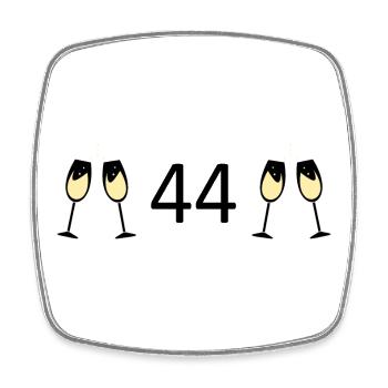 44e anniversaire 44 ans 44 ans numéro 44 - Magnet carré - blanc - Devant