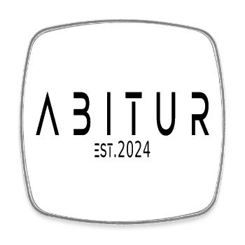 Abitur 2024 - Viereckiger Kühlschrankmagnet - Weiß - Vorne