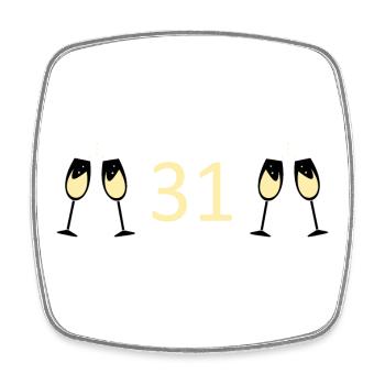 31st Birthday 31 Years Anniversary 31 Years Count l31 - Square fridge magnet - white - Front