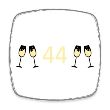 44e anniversaire 44 ans 44 ans numéro 44 - Magnet carré - blanc - Devant