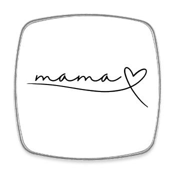 Cadeau Maman/Maman Fête des Mères, Anniversaire, Coeur - Magnet carré - blanc - Devant