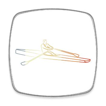 Vintage Rudder Sketch - Square fridge magnet - white - Front