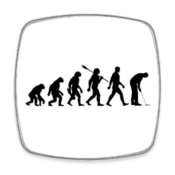 Evolution Minigolf - Minigolf - Golf Aléatoire - Magnet carré - blanc - Devant
