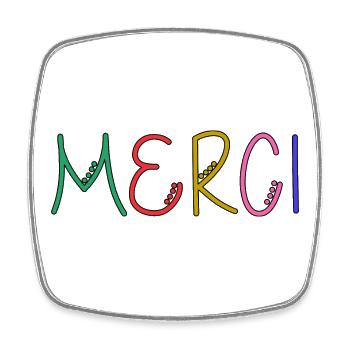 THANK YOU. THANKS. THANK YOU. ANNIVERSARY. BIRTH. - Square fridge magnet - white - Front