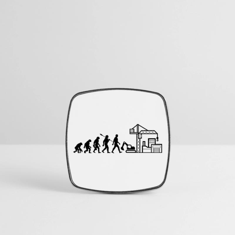 Evolution - Construction Site - Construction Worker Square fridge magnet
