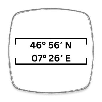 Koordinaten Bern Minimalistisch - Viereckiger Kühlschrankmagnet - Weiß - Vorne