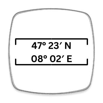 Coordinates Aarau Minimalist - Square fridge magnet - white - Front