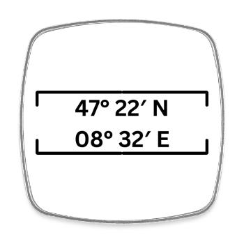Coordinates Zurich Minimalist - Square fridge magnet - white - Front