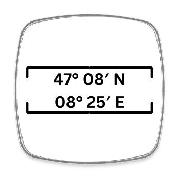 Coordinates Rotkreuz Minimalist - Square fridge magnet - white - Front