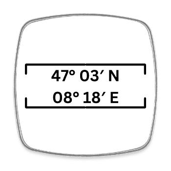 Koordinaten Luzern Minimalistisch - Viereckiger Kühlschrankmagnet - Weiß - Vorne