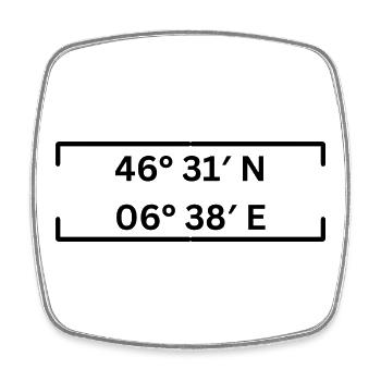 Coordinates Lausanne Minimalist - Square fridge magnet - white - Front