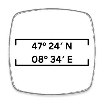 Coordinates Kreis 12 Zurich Minimalist - Square fridge magnet - white - Front