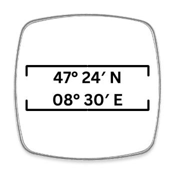 Coordinates Kreis 10 Zurich Minimalist - Square fridge magnet - white - Front