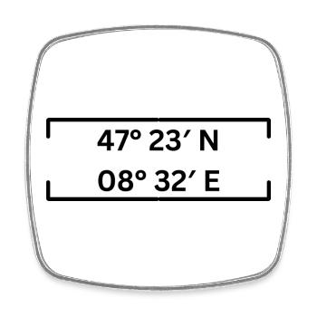 Coordinates Kreis 6 Zurich Minimalist - Square fridge magnet - white - Front
