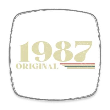 Original 1987 Vintage 1987 anniversaire 1987 rétro - Magnet carré - blanc - Devant